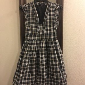 Madewell checkered a-Line dress